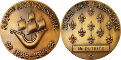 World Coins - France, Medal, Royal des Vaisseaux, 350ème Anniversaire, Shipping, 1988