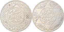 World Coins - Coin, Morocco, Yusuf, 1/2 Rial, 5 Dirhams, AH1336 / 1917, bi-Bariz, Paris