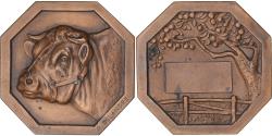 World Coins - France, Medal, Vache - Elevage Français, Agriculture, Delandre,