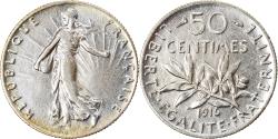 World Coins - Coin, France, Semeuse, 50 Centimes, 1916, Paris, , Silver, KM:854