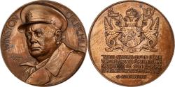 World Coins - France, Medal, Winston Churchill, MDP, Bronze, Turin,