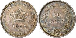 World Coins - Coin, Portugal, Luiz I, 50 Reis, 1889, , Silver, KM:506.2