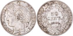 World Coins - France, Cérès, 50 Centimes, 1881, Paris, , Silver, KM:834.1