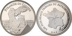 World Coins - France, Medal, Pyramide du Louvres, Paris, Copper-nickel,
