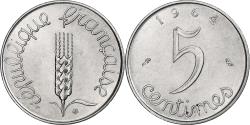 World Coins - France, 5 Centimes, Épi, 1964, Paris, Stainless Steel, MS(60-62), Gadoury:172
