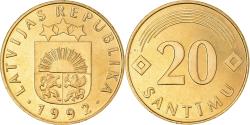 World Coins - Coin, Latvia, 20 Santimu, 1992, , Nickel-brass, KM:22.1