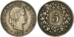 World Coins - Coin, Switzerland, 5 Rappen, 1913, Bern, , Copper-nickel, KM:26