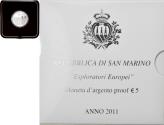 World Coins - San Marino, 5 Euro, 2011, Rome, Proof, , Silver, KM:501