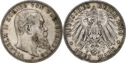 World Coins - German States, WURTTEMBERG, Wilhelm II, 3 Mark, 1909, Stuttgart, Silver