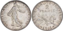 World Coins - France, 2 Francs, Semeuse, 1914, Castelsarrasin, Silver, , Gadoury:532