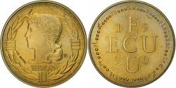 World Coins - France, Medal, Ecu Europa, Marianne, 1990, Copper-Nickel Gilt,