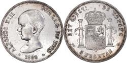 World Coins - Coin, Spain, Alfonso XIII, 5 Pesetas, 1888, Madrid, , Silver, KM:689