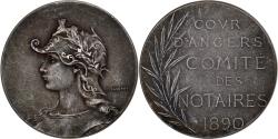 World Coins - France, Token, Notaires, Cour d'Angers, Comité des Notaires, 1890, Silver