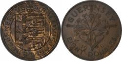 World Coins - Guernsey, Elizabeth II, 8 Doubles, 1959, London, Bronze, , KM:16