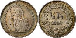 World Coins - Switzerland, 1/2 Franc, 1920, Bern, Silver, , KM:23