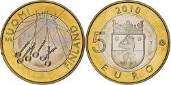 World Coins - Finland, 5 Euro, Satakunta, 2010, Vantaa, Bi-Metallic, , KM:156