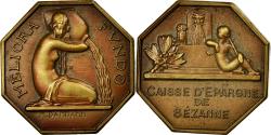 World Coins - France, Token, Caisse d'Épargne de Sézanne, Bronze, Dammann,