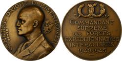 World Coins - France, Medal, General Dwight D. Eisenhower, Bronze, Morlon,