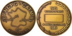 World Coins - France, Medal, FNCPG . CATM, 40eme Anniversaire, Politics, Society, War, 1985