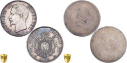World Coins - Coin, France, Napoleon III, 5 Francs, 1855, Paris, Paire essais unifaces, PCGS