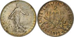 World Coins - France, 2 Francs, Semeuse, 1919, Paris, Silver, , Gadoury:532, KM:845.1