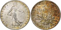 World Coins - France, 50 Centimes, Semeuse, 1909, Paris, Silver, , Gadoury:420