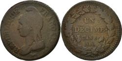 World Coins - Coin, France, Dupré, Decime, 1799, Metz, , Bronze, KM:644.2
