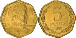 World Coins - Coin, Chile, 5 Pesos, 1993, Santiago, , Aluminum-Bronze, KM:232