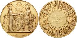 World Coins - France, Medal, 2ème Foire Exposition de Courbevoie, 1934, Gilt Bronze