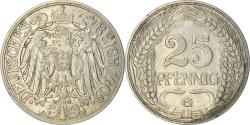 World Coins - Coin, GERMANY - EMPIRE, Wilhelm II, 25 Pfennig, 1909, Karlsruhe,