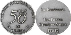 World Coins - France, Medal, 50 ans, FF Randonnée pédestre, 1997, Silvered bronze,