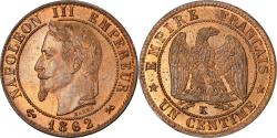 World Coins - Coin, France, Napoleon III, Napoléon III, Centime, 1862, Bordeaux,