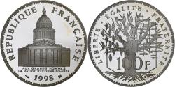 World Coins - France, 100 Francs, Panthéon, 1998, MDP, Proof, Bi-Metallic,