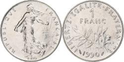 World Coins - France, Franc, Semeuse, 1990, Monnaie de Paris, série FDC, Nickel,
