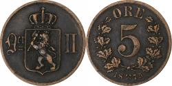 World Coins - Norway, Oscar II, 5 Öre, 1875, Bronze, , KM:349