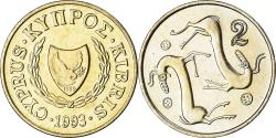 World Coins - Coin, Cyprus, 2 Cents, 1993, , Nickel-brass, KM:54.3