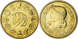 World Coins - France, Medal, Ecu Europa, Marianne, 1992, Rodier, , Gilt Bronze