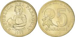 World Coins - Coin, Paraguay, 5 Guaranies, 1992, , Nickel-Bronze, KM:166a