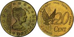 World Coins - Denmark, 20 Euro Cent, Fantasy euro patterns, Essai-Trial, Proof, 2002, Brass
