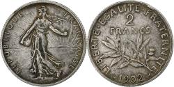 World Coins - France, 2 Francs, Semeuse, 1902, Paris, Silver, , Gadoury:532, KM:845.1