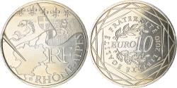 World Coins - France, 10 Euro, Rhône Alpes, 2010, Paris, , Silver, KM:1670