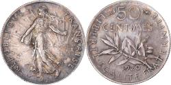 World Coins - Coin, France, Semeuse, 50 Centimes, 1920, Paris, , Silver, KM:854