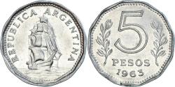 World Coins - Coin, Argentina, 5 Pesos, 1963