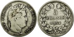 World Coins - Coin, France, Louis-Philippe, 5 Francs, 1834, Marseille, , Silver