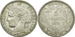 World Coins - Coin, France, Cérès, 5 Francs, 1851, Paris, , Silver, Gadoury:719