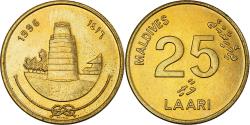 World Coins - Coin, MALDIVE ISLANDS, 25 Laari, 1996, , Nickel-brass, KM:71
