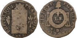 World Coins - France, Sol à la balance Françoise, 1793, Dijon, Bell metal,