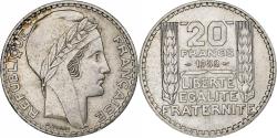 World Coins - France, 20 Francs, Turin, 1938, Paris, Silver, , Gadoury:852, KM:879