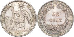 World Coins - French Indochina, 50 Cents, 1936, Paris, Silver, , Lecompte:261
