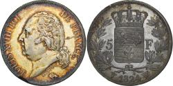 World Coins - France, Louis XVIII, 5 Francs, 1824, Lille, Silver, , Gadoury:614